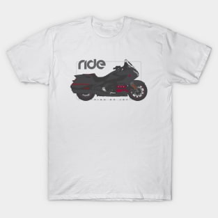 Ride gold wing black T-Shirt